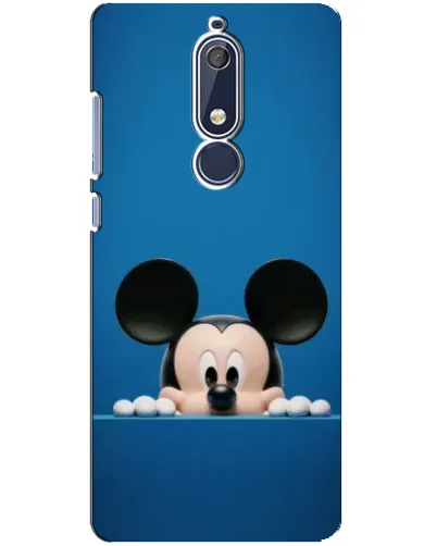 Чехол для Nokia 5.1 (2018) с картинкой «Микки выглядывает»