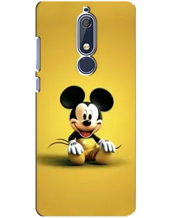 Чехол для Nokia 5.1 (2018) с картинкой «Микки на желтом»