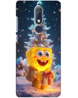 Чохол для Nokia 5.1 (2018) з картинкою «Різдвяний Спанч Боб»