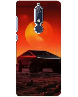 Чехол для Nokia 5.1 (2018) с картинкой «Cybertruck на Марсе»