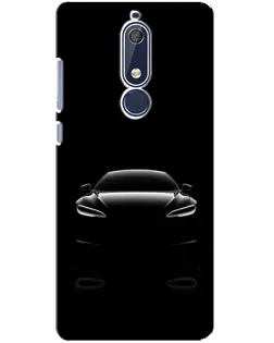 Чехол для Nokia 5.1 (2018) с картинкой «Силуэт Tesla Night»