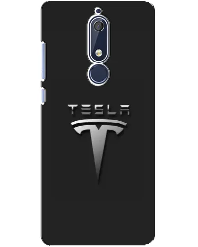 Чохол для Nokia 5.1 (2018) з картинкою «Сталевий логотип Tesla» Чохол для Nokia 5.1 (2018) з картинкою «Сталевий логотип Tesla»