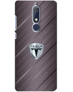 Чохол для Nokia 5.1 (2018) з картинкою «Металева текстура Tesla»