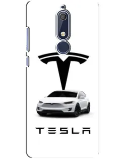 Чохол для Nokia 5.1 (2018) з картинкою «Tesla White Style»