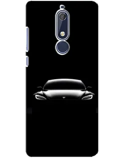Чохол для Nokia 5.1 (2018) з картинкою «Фари Tesla Night»