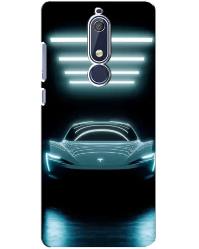 Чохол для Nokia 5.1 (2018) з картинкою «Tesla в неоні» Чохол для Nokia 5.1 (2018) з картинкою «Tesla в неоні»