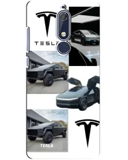 Чохол для Nokia 5.1 (2018) з картинкою «Колаж Cybertruck Tesla»
