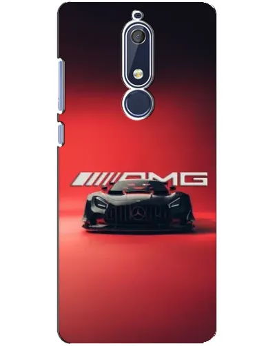 Чехол для Nokia 5.1 (2018) с картинкой «Mercedes AMG — красная линия»
