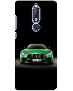 Чехол для Nokia 5.1 (2018) с картинкой «Mercedes — неоновый лого»