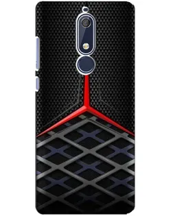 Чехол для Nokia 5.1 (2018) с картинкой «Mercedes Carbon Grid»