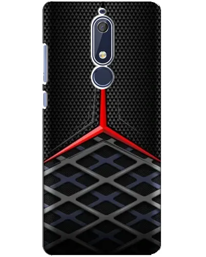 Чехол для Nokia 5.1 (2018) с картинкой «Mercedes Carbon Grid»