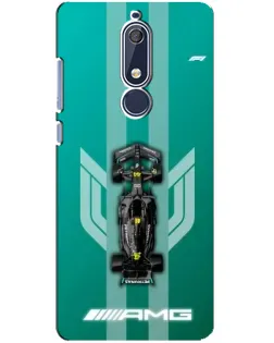 Чехол для Nokia 5.1 (2018) с картинкой «Mercedes AMG Petronas»