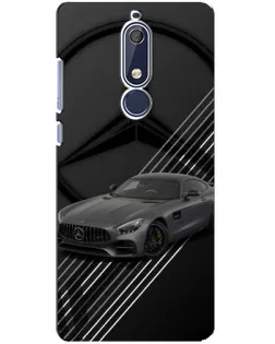 Чехол для Nokia 5.1 (2018) с картинкой «Mercedes AMG — графика»