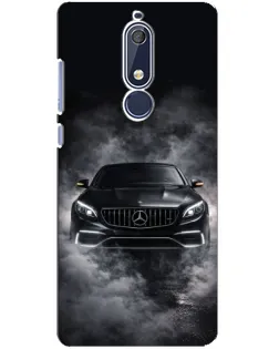 Чехол для Nokia 5.1 (2018) с картинкой «Mercedes в дыму»