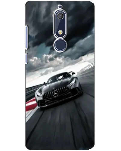 Чехол для Nokia 5.1 (2018) с картинкой «Гоночный Mercedes AMG»