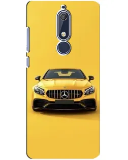 Чехол для Nokia 5.1 (2018) с картинкой «Желтый Mercedes GT»