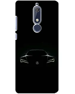 Чехол для Nokia 5.1 (2018) с картинкой «Mercedes — силуэт авто»
