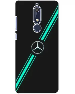 Чехол для Nokia 5.1 (2018) с картинкой «Спортивные линии Mercedes»