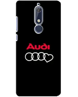 Чехол для Nokia 5.1 (2018) с картинкой «Логотип Audi Heart»