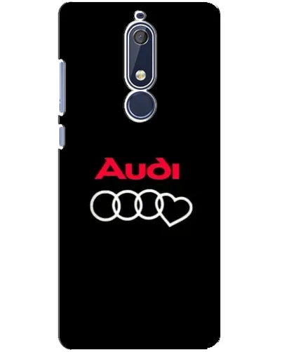 Чехол для Nokia 5.1 (2018) с картинкой «Логотип Audi Heart»