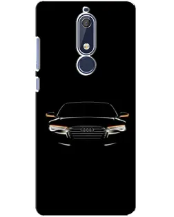 Чехол для Nokia 5.1 (2018) с картинкой «Audi — ночной контур»
