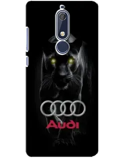 Чехол для Nokia 5.1 (2018) с картинкой «Пантера и Audi»