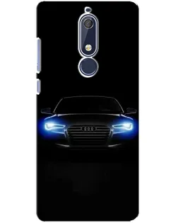 Чехол для Nokia 5.1 (2018) с картинкой «Audi в неоне»