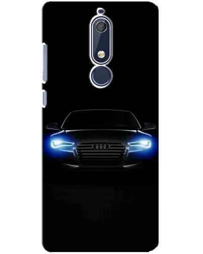 Чехол для Nokia 5.1 (2018) с картинкой «Audi в неоне»