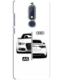 Чехол для Nokia 5.1 (2018) с картинкой «Audi — контрастный дизайн»