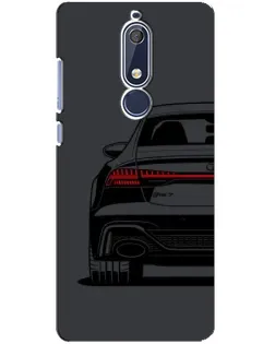 Чехол для Nokia 5.1 (2018) с картинкой «Задняя часть Audi — арт»