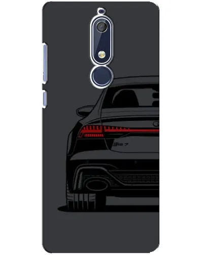Чехол для Nokia 5.1 (2018) с картинкой «Задняя часть Audi — арт»