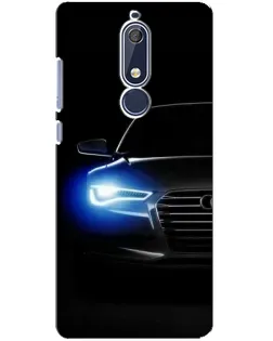 Чехол для Nokia 5.1 (2018) с картинкой «Неоновый взгляд Audi»