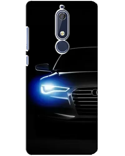Чехол для Nokia 5.1 (2018) с картинкой «Неоновый взгляд Audi»