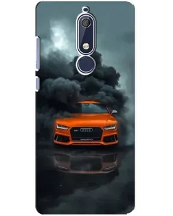 Чехол для Nokia 5.1 (2018) с картинкой «Audi в облаках дыма»