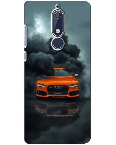 Чехол для Nokia 5.1 (2018) с картинкой «Audi в облаках дыма»