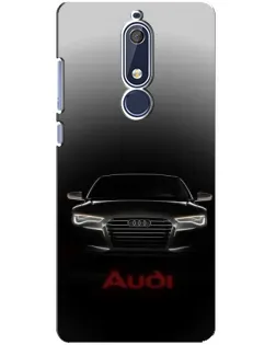 Чехол для Nokia 5.1 (2018) с картинкой «Audi — градиентный контур»