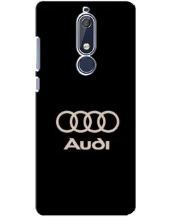 Чехол для Nokia 5.1 (2018) с картинкой «Audi — золотой логотип»