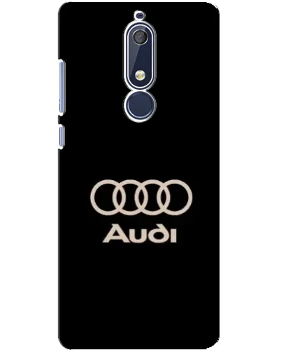 Чехол для Nokia 5.1 (2018) с картинкой «Audi — золотой логотип»