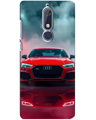 Чехол для Nokia 5.1 (2018) с картинкой «Audi RS — красный стиль»