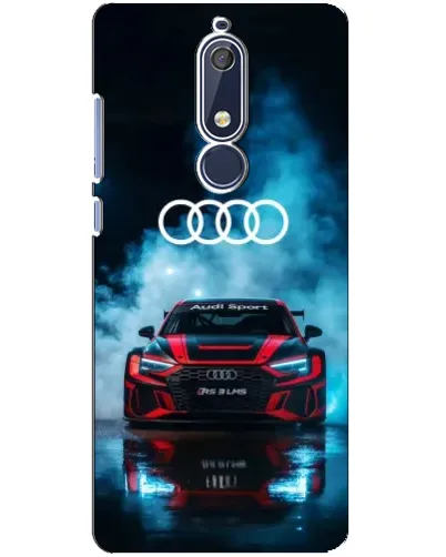 Чехол для Nokia 5.1 (2018) с картинкой «Audi Sport — неон»