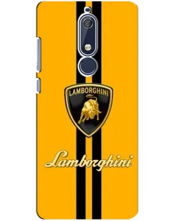 Чохол для Nokia 5.1 (2018) з картинкою «Lamborghini Stripe жовтий»