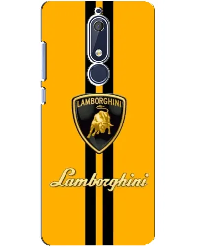 Чехол для Nokia 5.1 (2018) с картинкой «Lamborghini Stripe желтый» Чехол для Nokia 5.1 (2018) с картинкой «Lamborghini Stripe желтый»