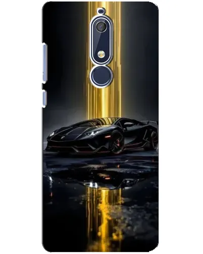 Чехол для Nokia 5.1 (2018) с картинкой «Ночной Lamborghini драйв» Чехол для Nokia 5.1 (2018) с картинкой «Ночной Lamborghini драйв»