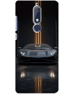 Чехол для Nokia 5.1 (2018) с картинкой «Lamborghini золотые линии»