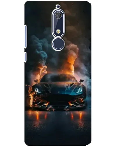 Чехол для Nokia 5.1 (2018) с картинкой «Lamborghini дымная эстетика» Чехол для Nokia 5.1 (2018) с картинкой «Lamborghini дымная эстетика»