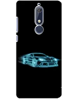 Чохол для Nokia 5.1 (2018) з картинкою «Неоновий контур Lamborghini» Чохол для Nokia 5.1 (2018) з картинкою «Неоновий контур Lamborghini»