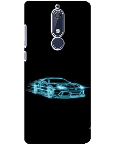 Чехол для Nokia 5.1 (2018) с картинкой «Неоновый контур Lamborghini» Чехол для Nokia 5.1 (2018) с картинкой «Неоновый контур Lamborghini»