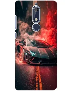 Чохол для Nokia 5.1 (2018) з картинкою «Lamborghini червоний дим» Чохол для Nokia 5.1 (2018) з картинкою «Lamborghini червоний дим»
