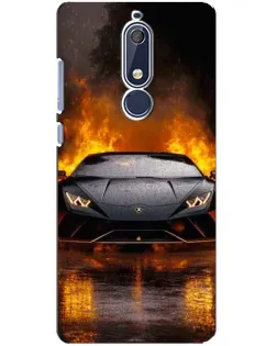 Чохол для Nokia 5.1 (2018) з картинкою «Lamborghini у вогні» Чохол для Nokia 5.1 (2018) з картинкою «Lamborghini у вогні»