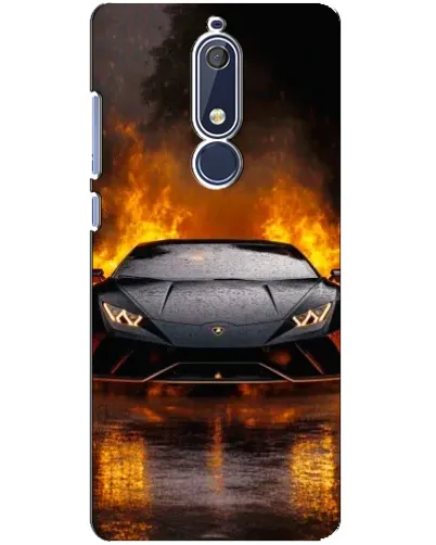 Чехол для Nokia 5.1 (2018) с картинкой «Lamborghini в огне» Чехол для Nokia 5.1 (2018) с картинкой «Lamborghini в огне»